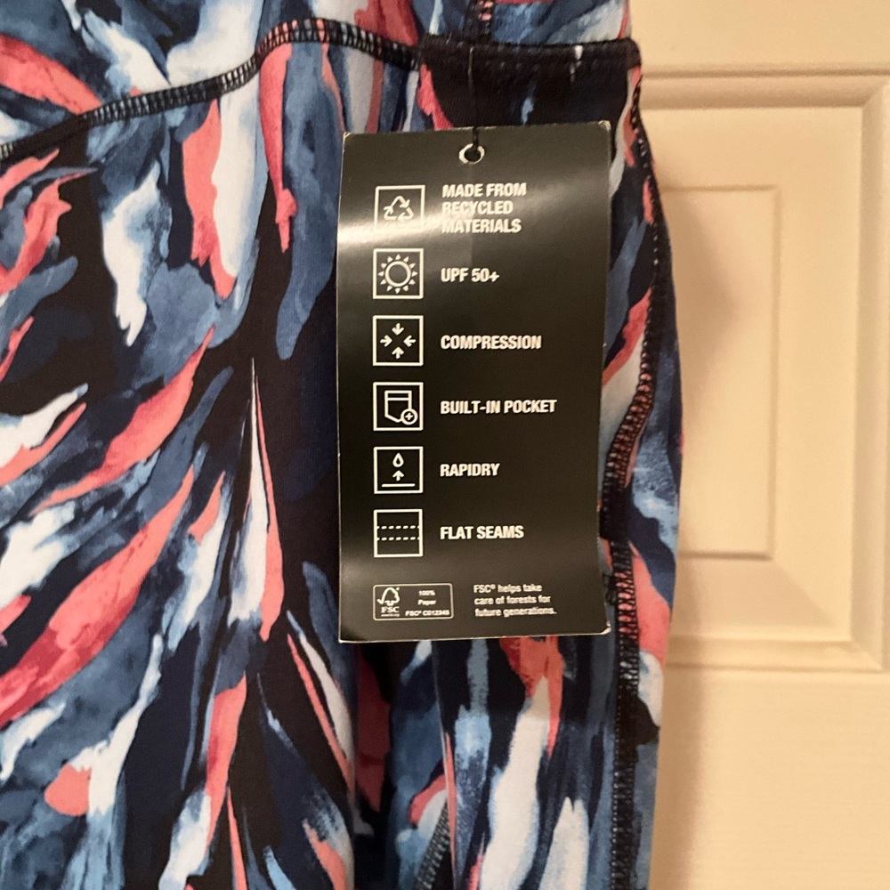IDEOLOGY Plus Size Painterly Black Printed 7/8 Length Leggings Size 3X NWT - Picture 7 of 14